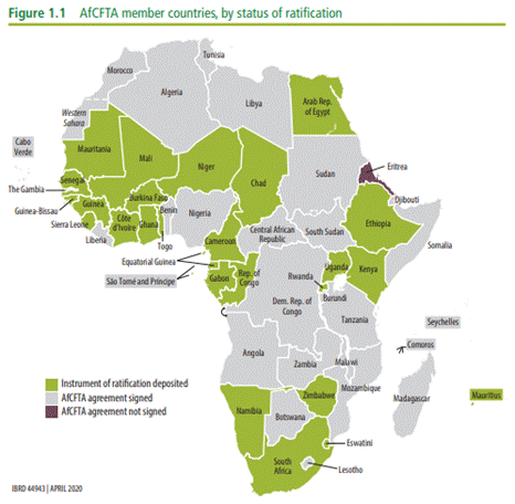 AfCFTA is the largest global free trade area by countries participating