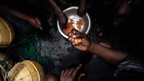 The fish caught off The Gambia's coast are usually turned into fishmeal, used to feed farmed fish thousands of miles away (Credit: Ian Urbina)